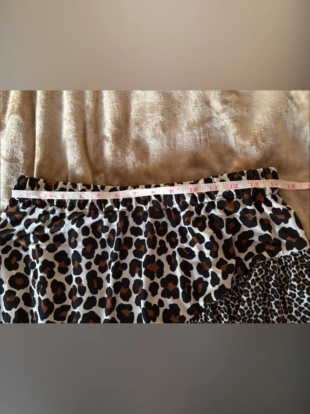 Michael Kors Leopard Ruffle Mini Skirt - Black & Brown